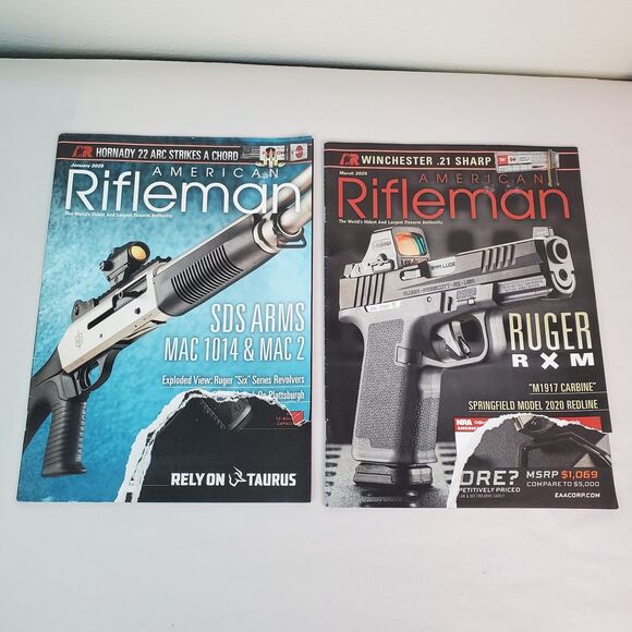 Lot of 6- American Rifleman Magazines Feb 2024-March 2025 Mixed Torn Covers READ - Picture 6 of 15